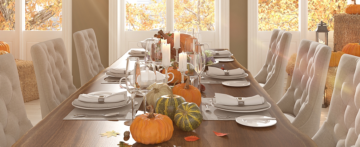 A simple Thanksgiving table